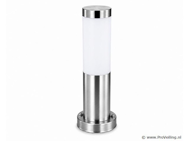 4 x buitenlamp tuinpaal – e27 – chroom – ip44 – 325mm – defne-3 - afbeelding 2 van  5