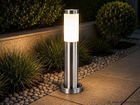 4 x buitenlamp tuinpaal – e27 – chroom – ip44 – 500mm – defne-4 - afbeelding 3 van  5