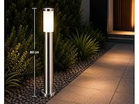 4 x buitenlamp tuinpaal – e27 – chroom – ip44 – 800mm – defne-5 - afbeelding 9 van  15