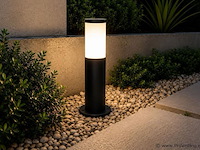 4 x buitenlamp tuinpaal – e27 – zwart – ip44 – 300mm – kavak-3 - afbeelding 3 van  5