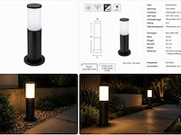 4 x buitenlamp tuinpaal – e27 – zwart – ip44 – 300mm – kavak-3 - afbeelding 5 van  5