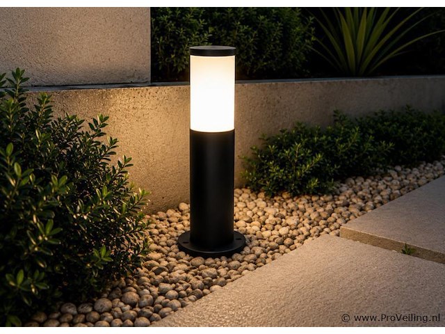 4 x buitenlamp tuinpaal – e27 – zwart – ip44 – 300mm – kavak-3 - afbeelding 3 van  5
