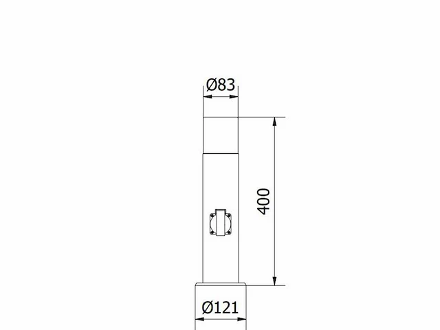 4 x cortona 40 schuko buiten lamp zwart - afbeelding 4 van  10