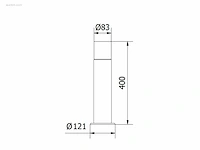 4 x cortona 40 schuko buiten lamp zwart - afbeelding 4 van  8