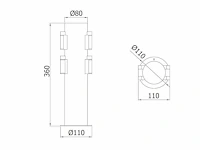 4 x cortona buiten kolom 4 x schuko zwart - afbeelding 5 van  6