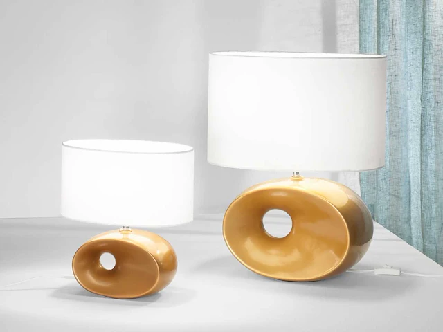 4 x eolo italiaanse tafellampen goud - afbeelding 5 van  5