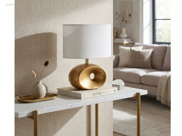 4 x eolo italiaanse tafellampen goud - afbeelding 6 van  6