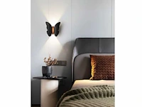 4 x farfala wandlamp zwart goud - afbeelding 4 van  7