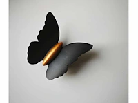 4 x farfala wandlamp zwart goud - afbeelding 7 van  7
