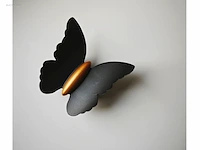4 x farfala wandlamp zwart goud - afbeelding 7 van  7