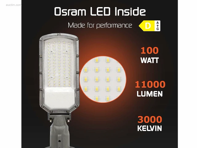 4 x g-tec dak pro 100 straatlantaarn led... - afbeelding 1 van  11