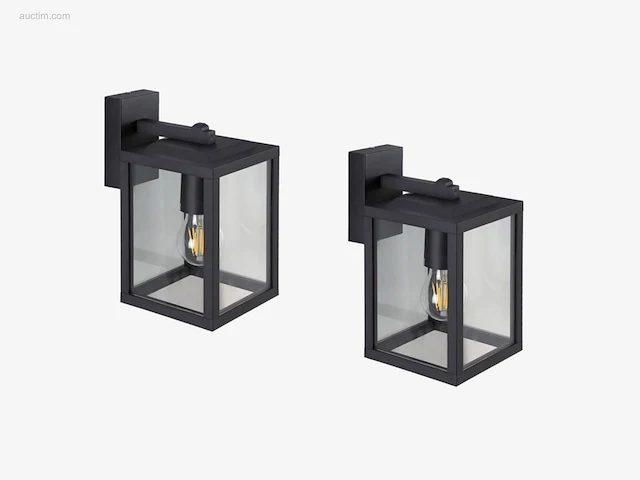 4 x gala buiten wandlamp zwart - afbeelding 1 van  7