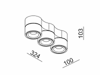 4 x gio 3.0 kantelbare design spot zwart - afbeelding 4 van  9
