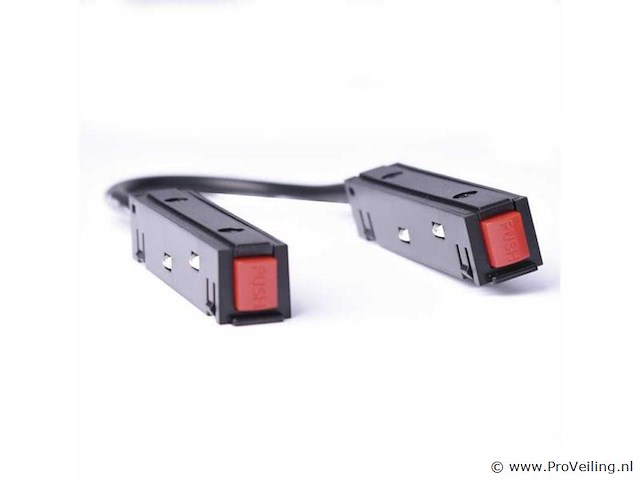 4 x hoekconnector voor magnetische rail – 48v – zwart - afbeelding 2 van  3
