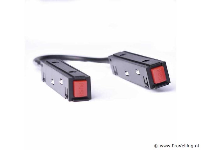 4 x hoekconnector voor magnetische rail – 48v – zwart - afbeelding 2 van  3
