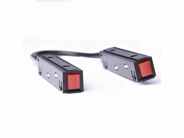 4 x hoekconnector voor magnetische rail – 48v – zwart - afbeelding 2 van  3