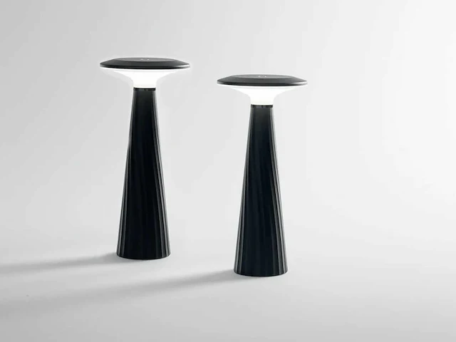 4 x intec brio oplaadbare design lampen zwart - afbeelding 3 van  4