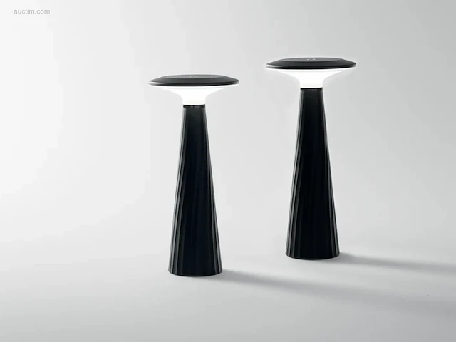 4 x intec brio oplaadbare design lampen zwart - afbeelding 1 van  6