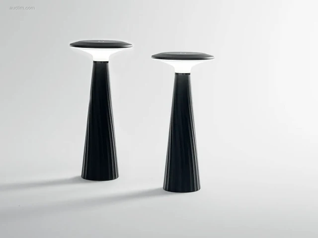 4 x intec brio oplaadbare design lampen zwart - afbeelding 4 van  6