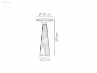 4 x intec brio oplaadbare design lampen zwart - afbeelding 3 van  4