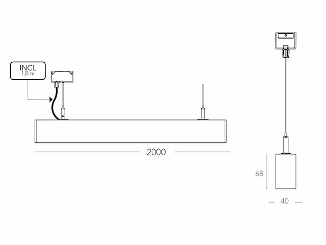 4 x intec led build 200 design pendel armatuur wit - afbeelding 8 van  10