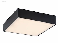 4 x intec led klio q60 watt plafond lamp zwart - afbeelding 4 van  5