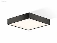 4 x intec led klio q60 watt plafond lamp zwart - afbeelding 5 van  5