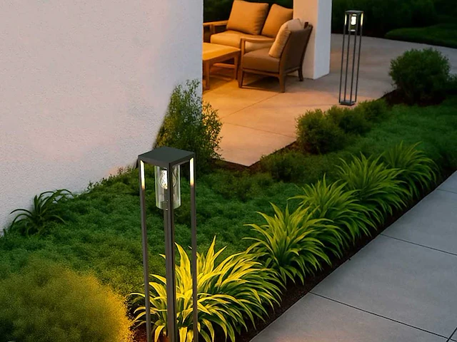 4 x intec led kyoto solar vloerlampen - afbeelding 4 van  10