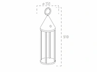 4 x intec oberon oplaadbare buitenlaantaarns - afbeelding 4 van  8