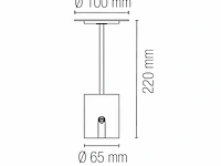 4 x lad liberty zwart oplaadbare tafellampen - afbeelding 2 van  7