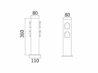 4 x largo buiten kolom 4 x schuko zwart - afbeelding 6 van  6