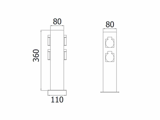 4 x largo buiten kolom 4 x schuko zwart - afbeelding 5 van  6