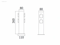 4 x largo buiten kolom schuko zwart - afbeelding 3 van  6