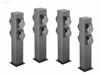 4 x largo buiten kolom schuko zwart - afbeelding 2 van  6
