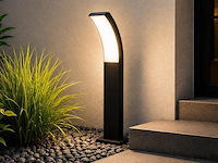 4 x led buiten sokkel lamp – 12w – 4200k neutraal wit - zwart – ip65 – prestige-2 - afbeelding 3 van  5