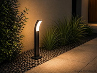 4 x led buiten sokkel lamp – 12w – 4200k neutraal wit - zwart – ip65 – prestige-3 - afbeelding 3 van  5