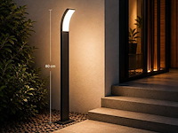 4 x led buiten sokkel lamp – 12w – 4200k neutraal wit - zwart – ip65 – prestige-4 - afbeelding 3 van  5