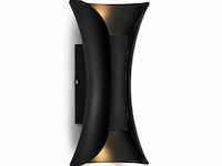 4 x led buiten wandlamp – 10w – 4200k neutraal wit - zwart – ip65 – marvel-10 - afbeelding 2 van  5