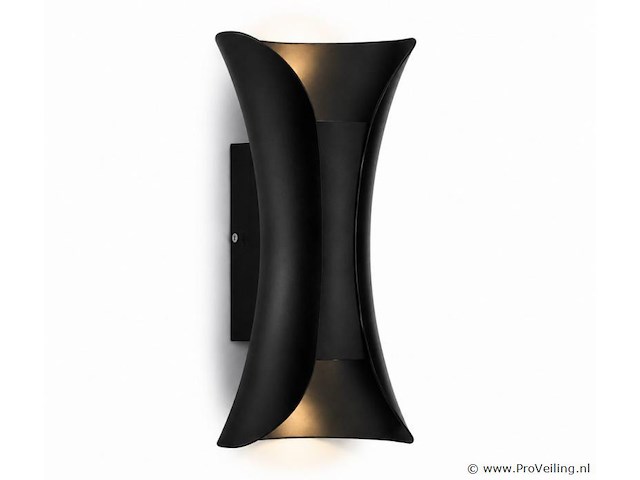 4 x led buiten wandlamp – 10w – 4200k neutraal wit - zwart – ip65 – marvel-10 - afbeelding 2 van  5