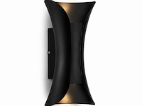 4 x led buiten wandlamp – 10w – 4200k neutraal wit - zwart – ip65 – marvel-10 - afbeelding 2 van  5