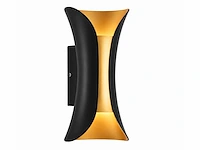 4 x led buiten wandlamp – 10w – 4200k neutraal wit - zwart/goud – ip65 – marvel-10 - afbeelding 13 van  15