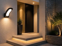 4 x led buiten wandlamp – 15w – 4200k neutraal wit - zwart – ip65 – superb - afbeelding 3 van  5