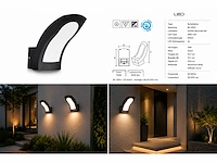 4 x led buiten wandlamp – 15w – 4200k neutraal wit - zwart – ip65 – superb - afbeelding 11 van  15