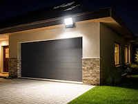 4 x led floodlight 200w – 6400k koud wit - zwart – ip65 – borneo-200 - afbeelding 3 van  5