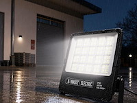 4 x led floodlight 300w – 6400k koud wit - zwart – ip65 – borneo-300 - afbeelding 1 van  5