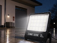 4 x led floodlight 300w – 6400k koud wit - zwart – ip65 – borneo-300 - afbeelding 1 van  5