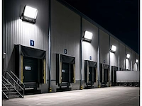 4 x led floodlight 300w – 6400k koud wit - zwart – ip65 – borneo-300 - afbeelding 3 van  5