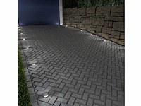 4 x led grond spot rond zilver - afbeelding 5 van  7