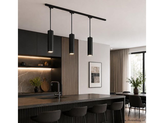 4 x led hangspot voor magnetische rail – 48v – 20w – 3000k warm wit - afbeelding 1 van  5