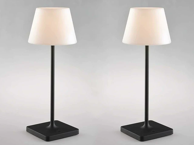 4 x led jammin oplaadbare tafellampen zwart/wit - afbeelding 1 van  9